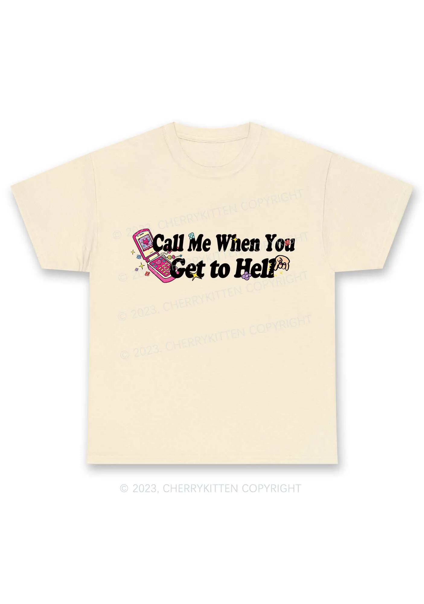 Call Me When You Get To Hell Y2K Chunky Shirt Cherrykitten