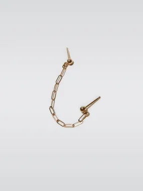 Chain Stud Earring - 14 Kt Yellow Gold