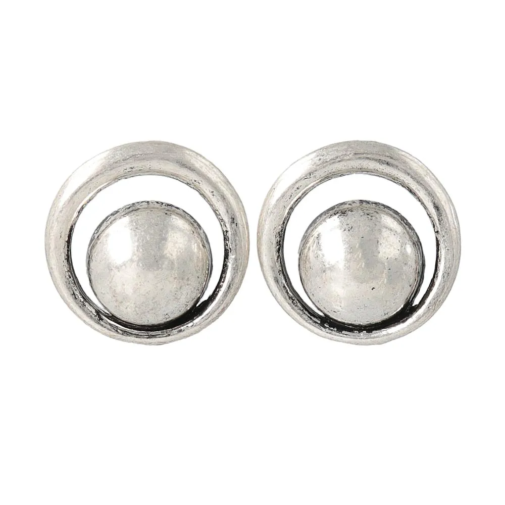 Chunky Circle Titanium Earrings