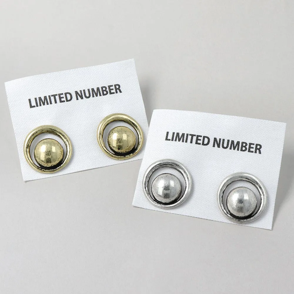 Chunky Circle Titanium Earrings