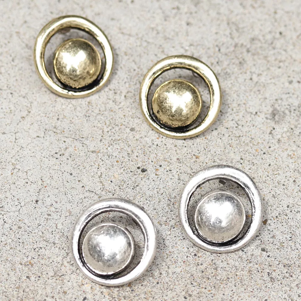Chunky Circle Titanium Earrings