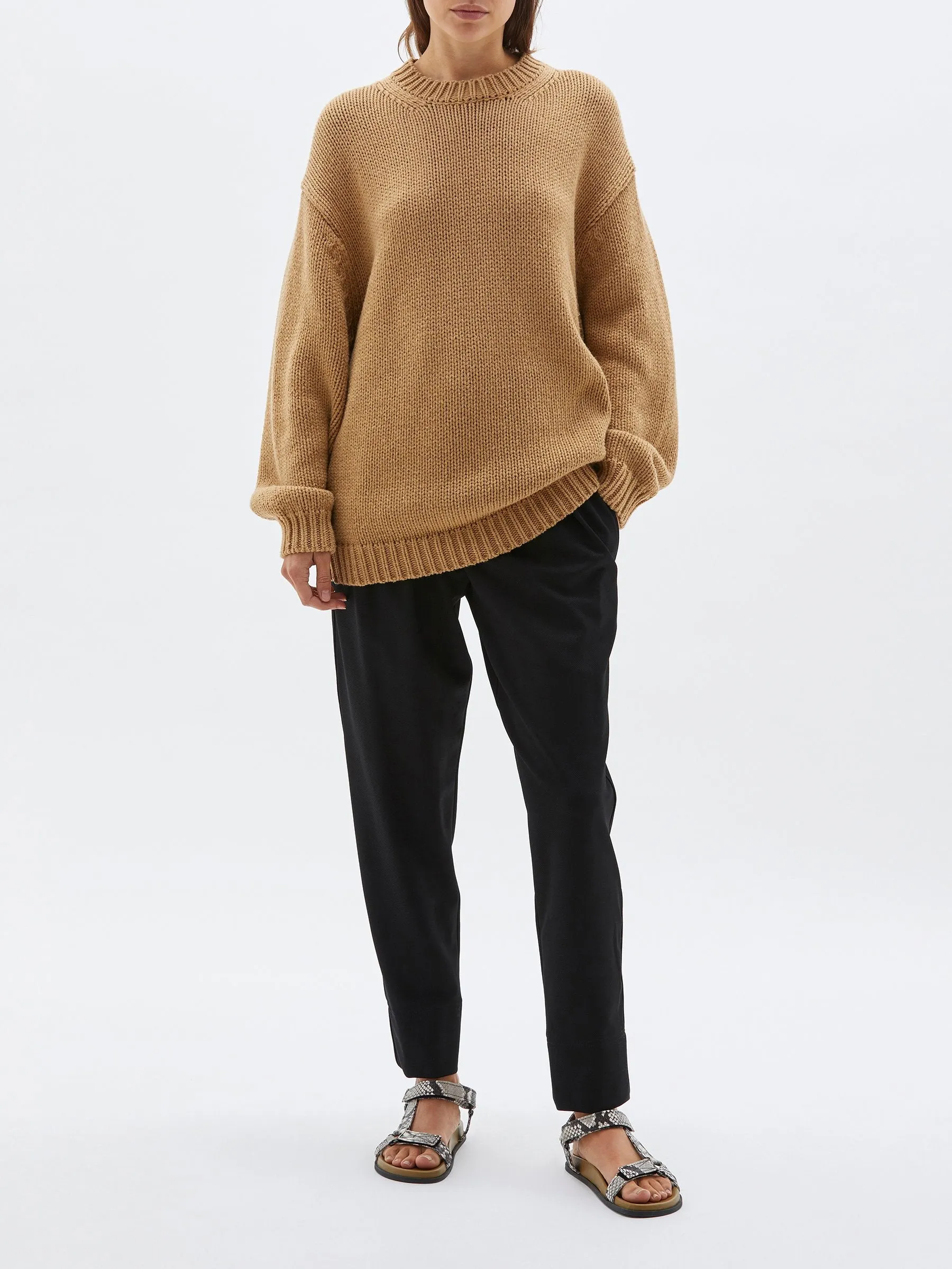 chunky crew neck knit