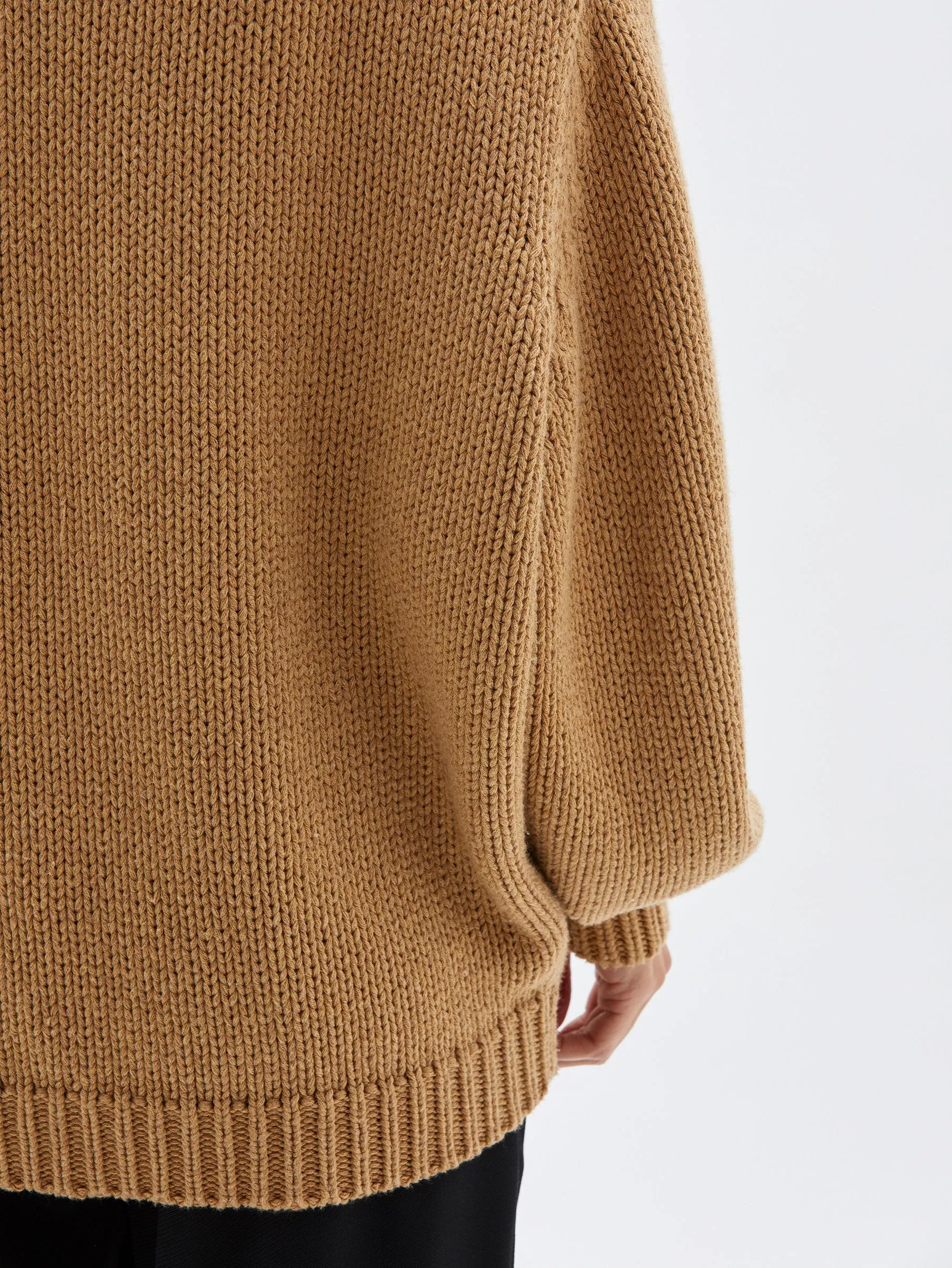 chunky crew neck knit