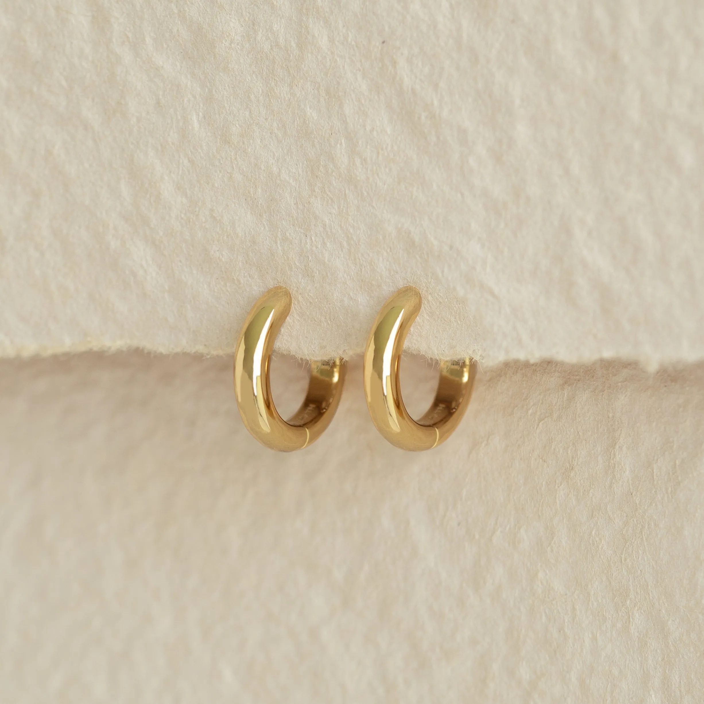 Chunky Huggie Hoop Earrings -  Dione