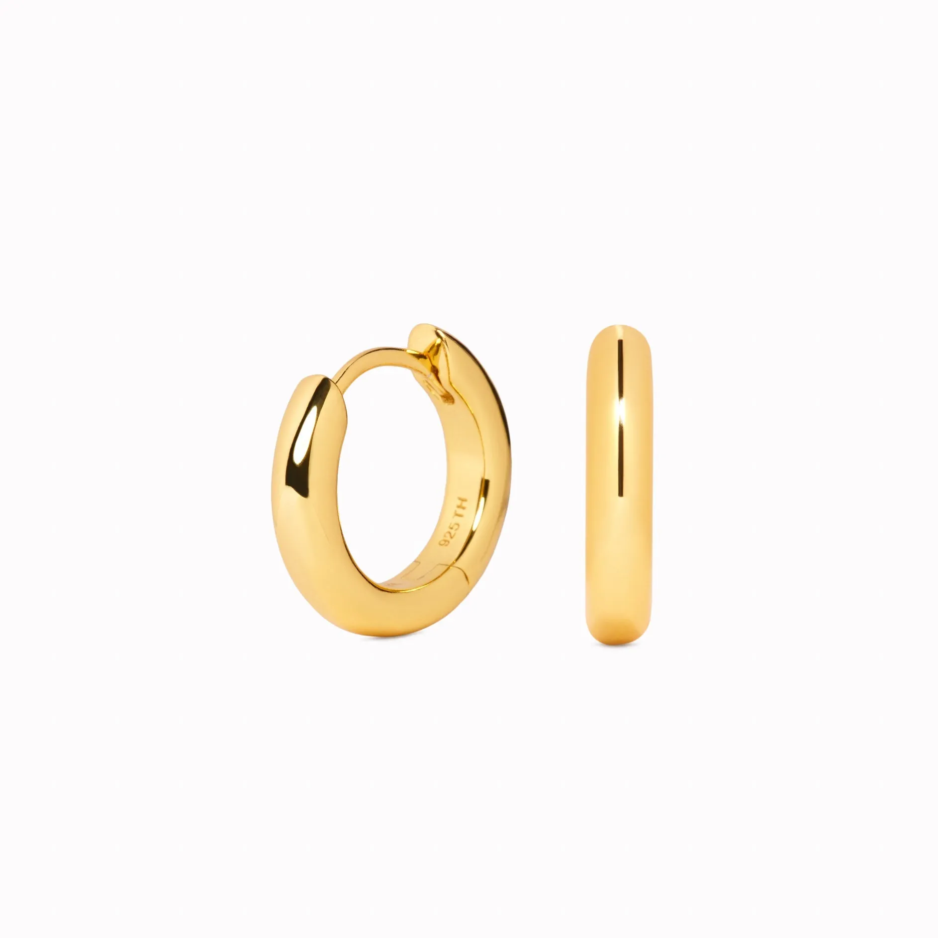 Chunky Huggie Hoop Earrings -  Dione