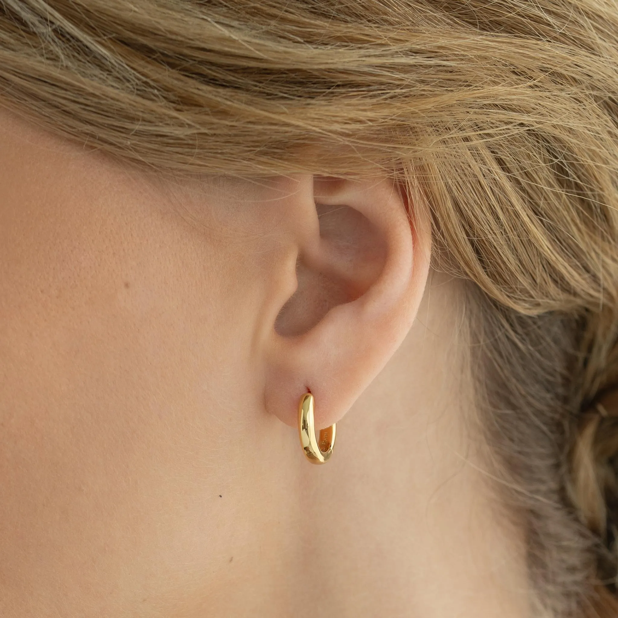 Chunky Huggie Hoop Earrings -  Dione