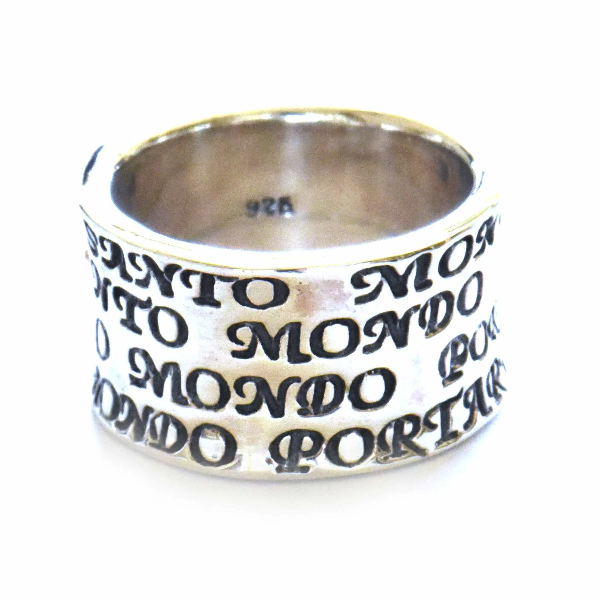 Cross pattern with copper plating silver ring