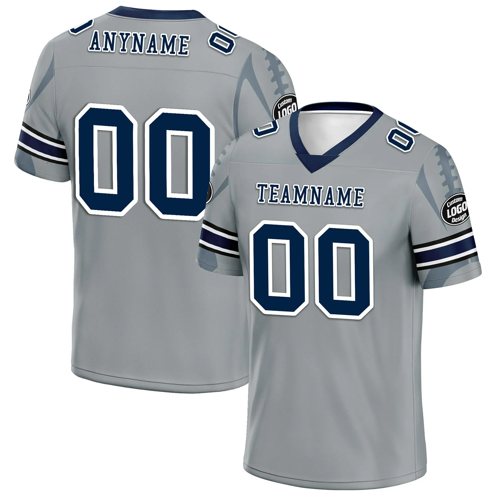 Custom Gray Seattle Football Jersey and Sports Shoes Combo Offer Personalized Combo ZH-D025008-27