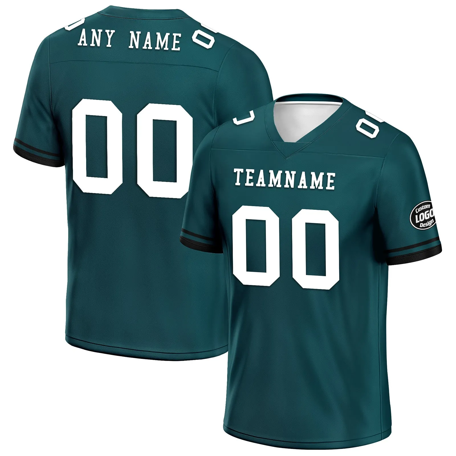 Custom Green Black Philadelphia Football Jersey and Firesoul Sports Shoes Combo Offer Personalized Combo ZH-D020273-23