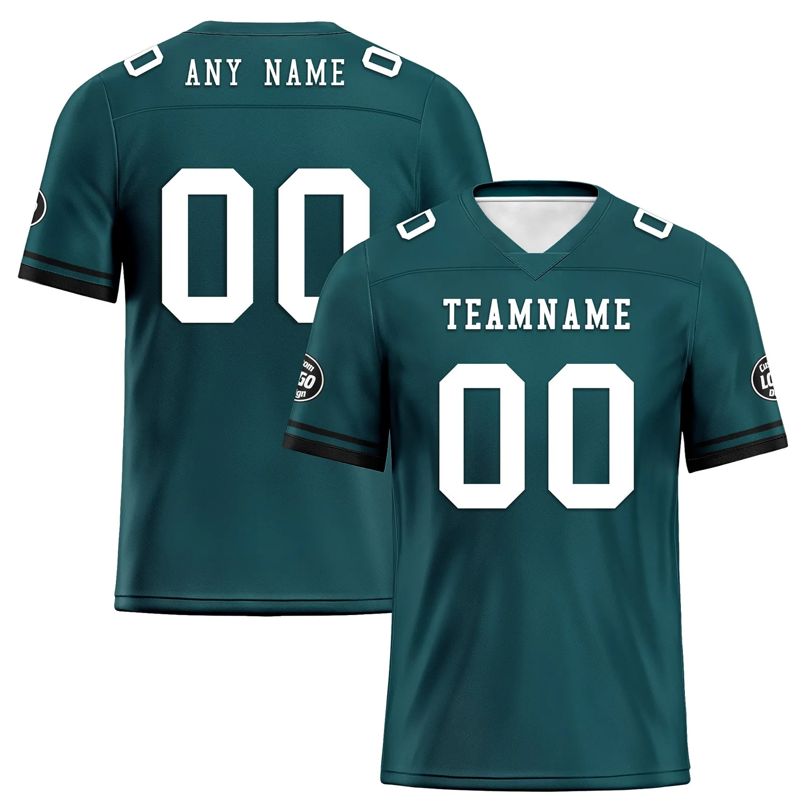 Custom Green Black Philadelphia Football Jersey and Firesoul Sports Shoes Combo Offer Personalized Combo ZH-D020273-23