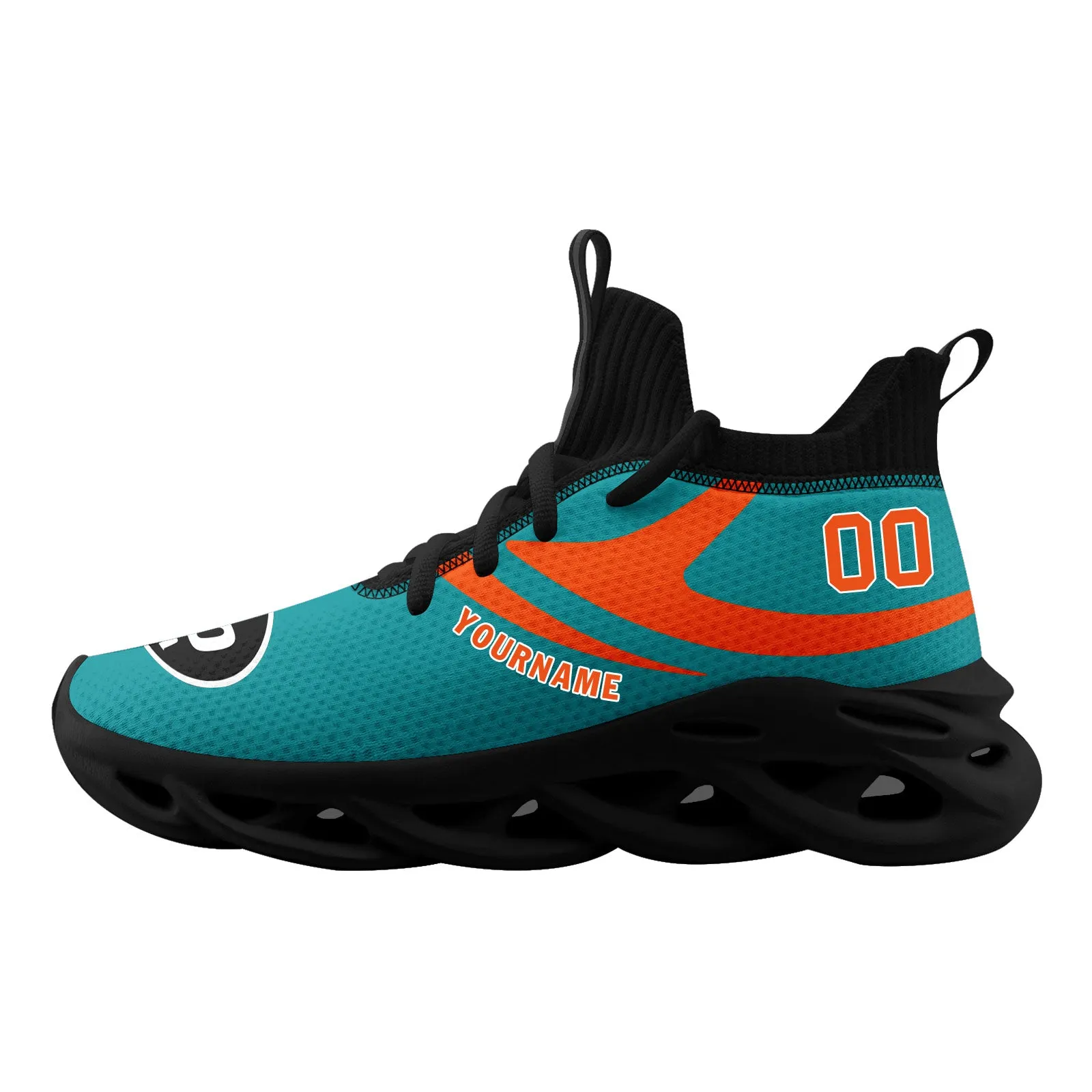 Custom Light Green Miami Football Jersey and Sports Shoes Combo Offer Personalized Combo ZH-D025008-25