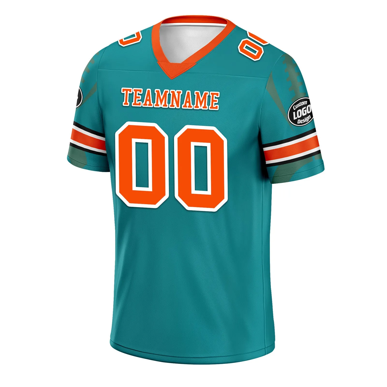 Custom Light Green Miami Football Jersey and Sports Shoes Combo Offer Personalized Combo ZH-D025008-25