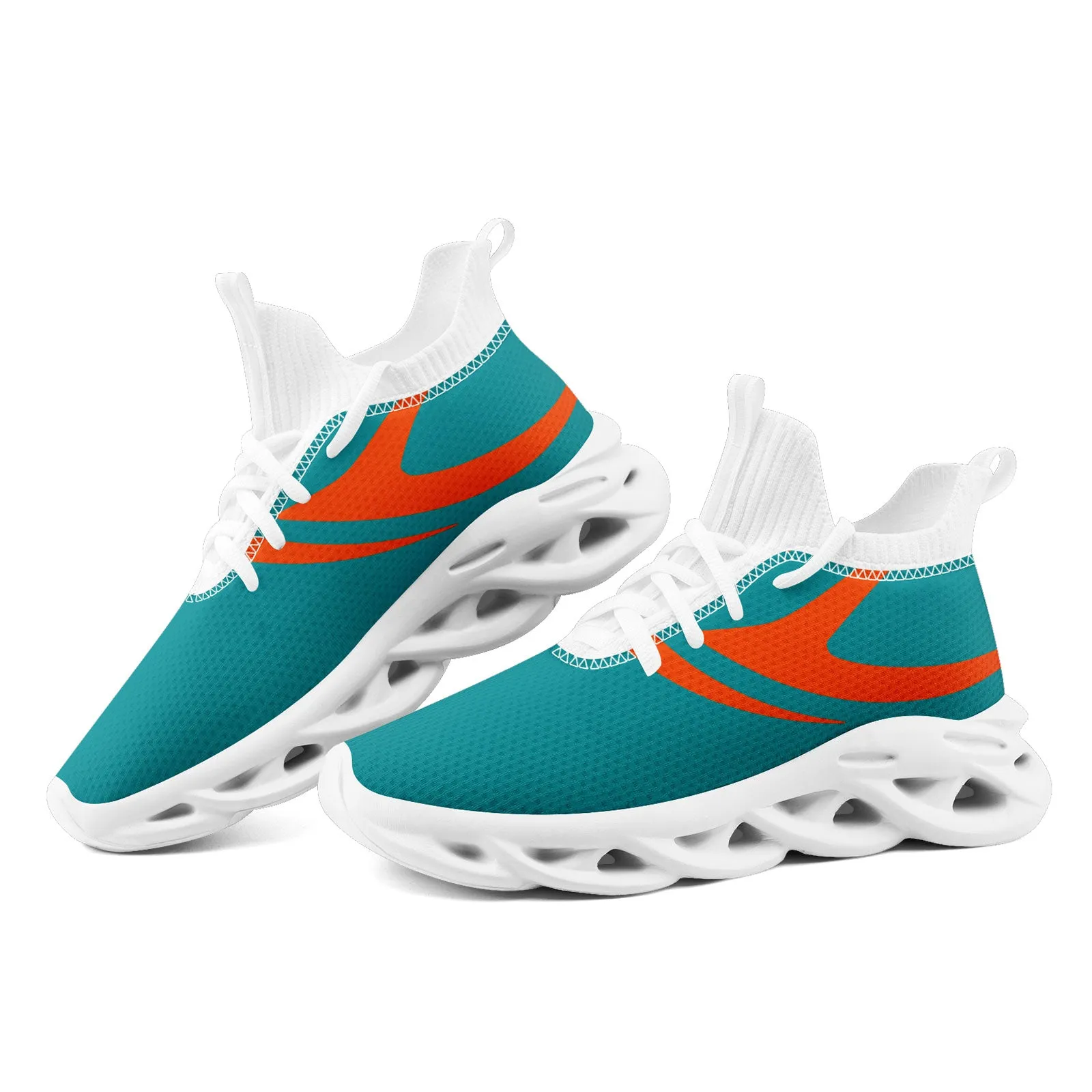 Custom Light Green Miami Football Jersey and Sports Shoes Combo Offer Personalized Combo ZH-D025008-25