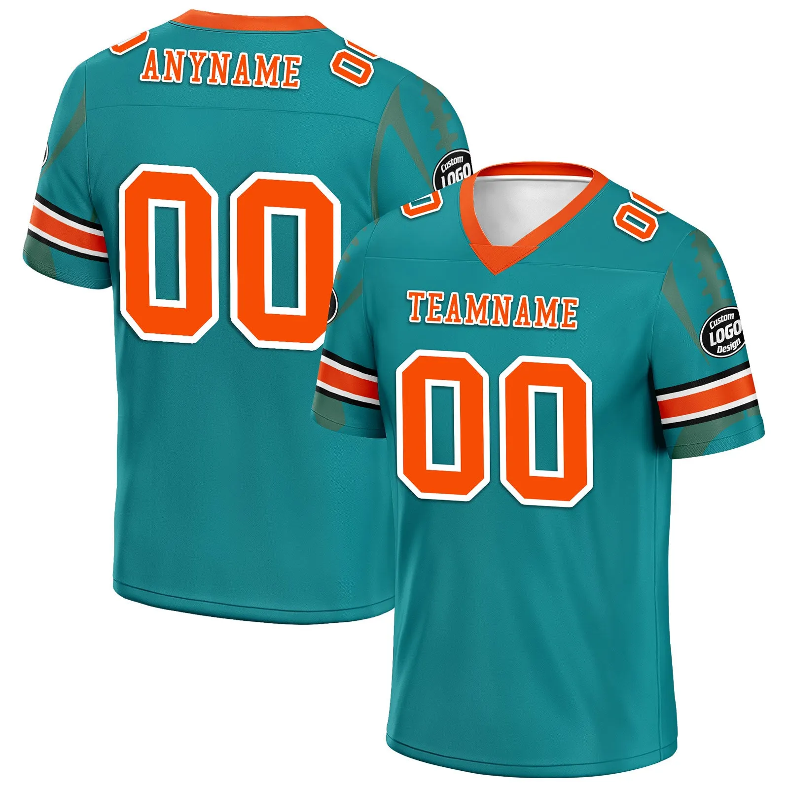 Custom Light Green Miami Football Jersey and Sports Shoes Combo Offer Personalized Combo ZH-D025008-25