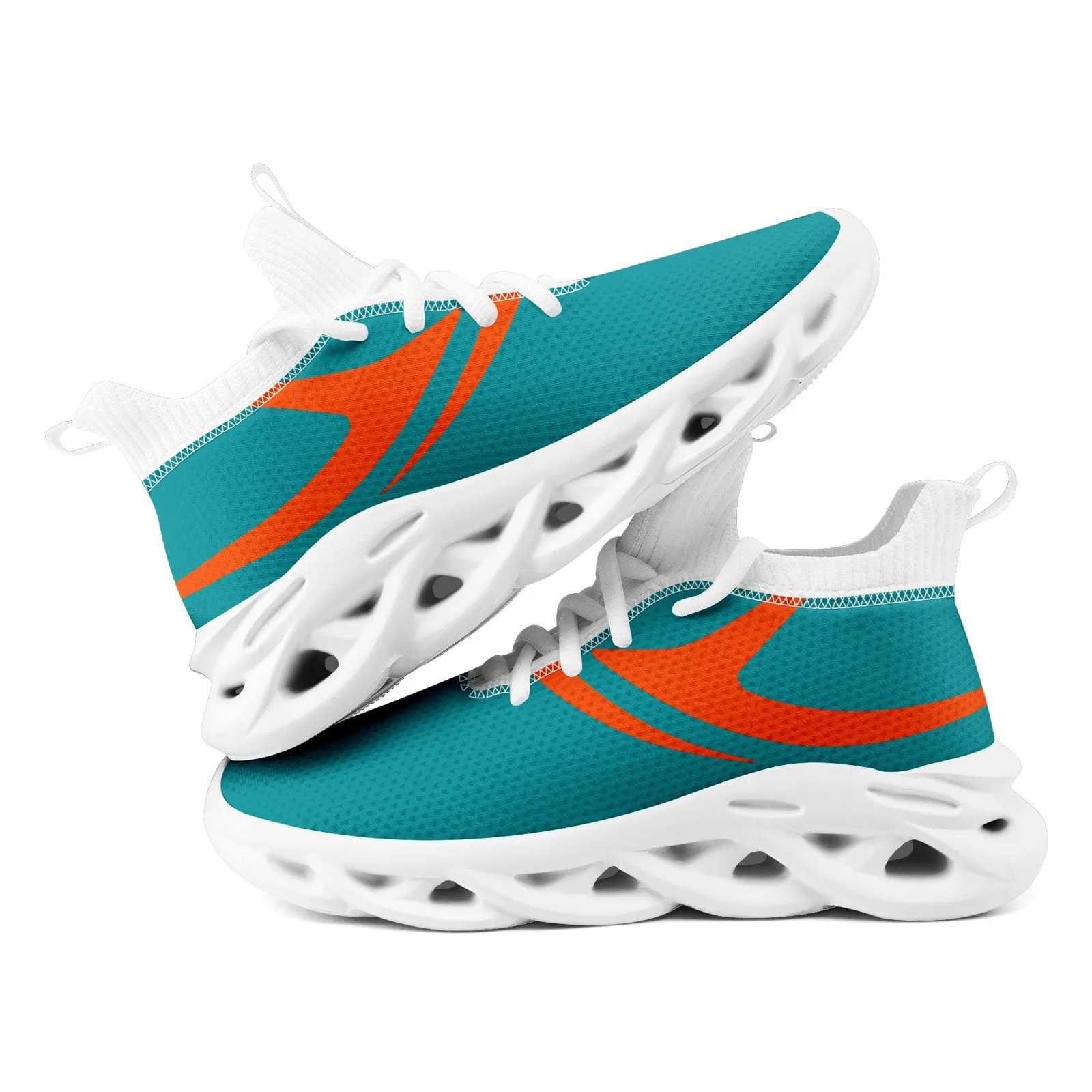 Custom Light Green Miami Football Jersey and Sports Shoes Combo Offer Personalized Combo ZH-D025008-25