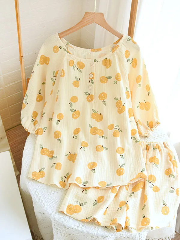 Cute Half Sleeve Pajamas Set