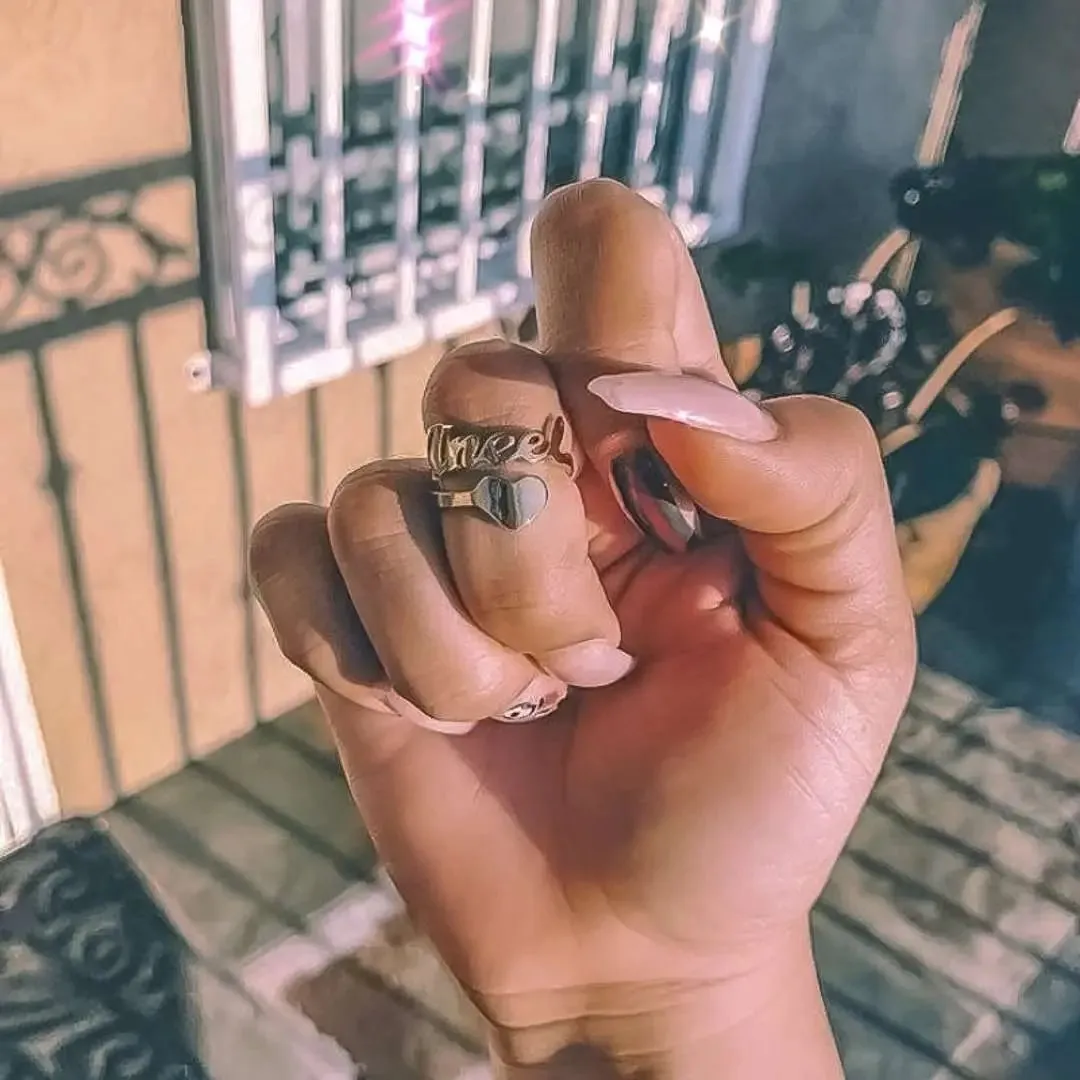 Cute Heart Custom Ring