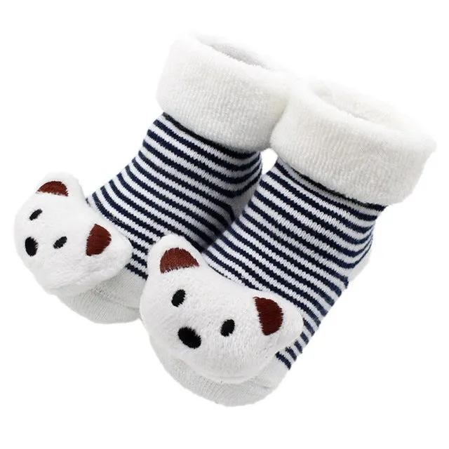 Cute Non-slip animal figurine Baby Socks with Fun Characters - Soft and Comfortable