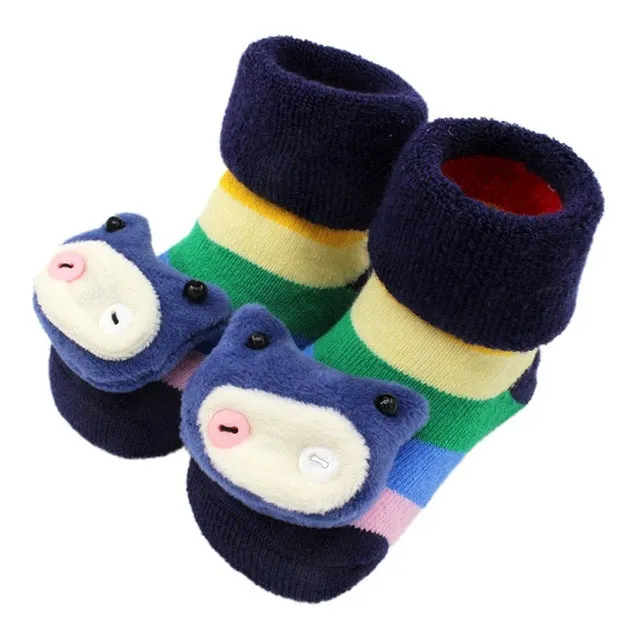 Cute Non-slip animal figurine Baby Socks with Fun Characters - Soft and Comfortable