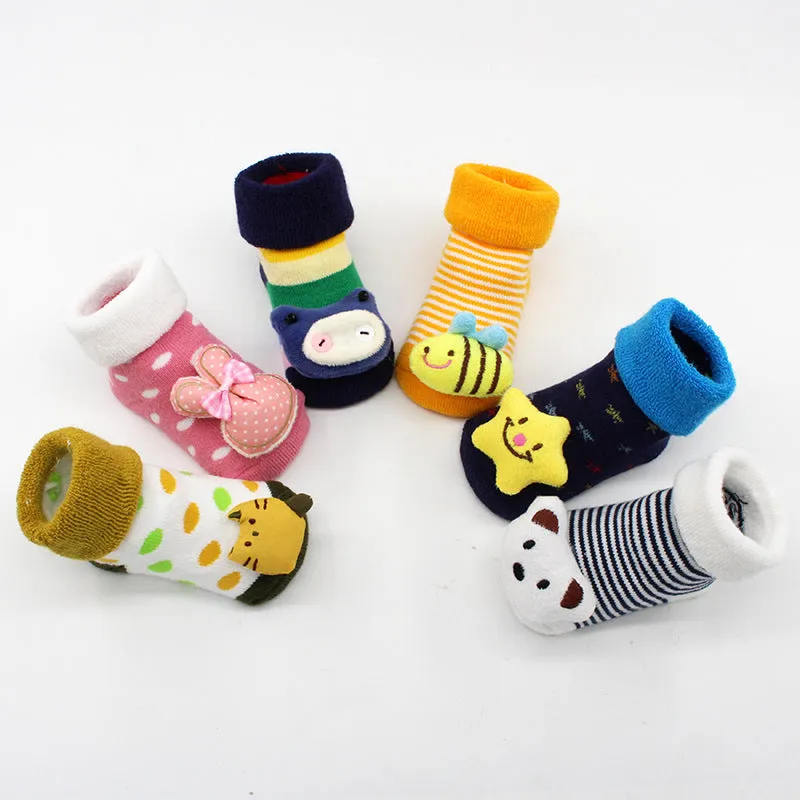 Cute Non-slip animal figurine Baby Socks with Fun Characters - Soft and Comfortable