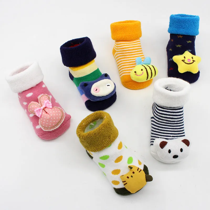 Cute Non-slip animal figurine Baby Socks with Fun Characters - Soft and Comfortable
