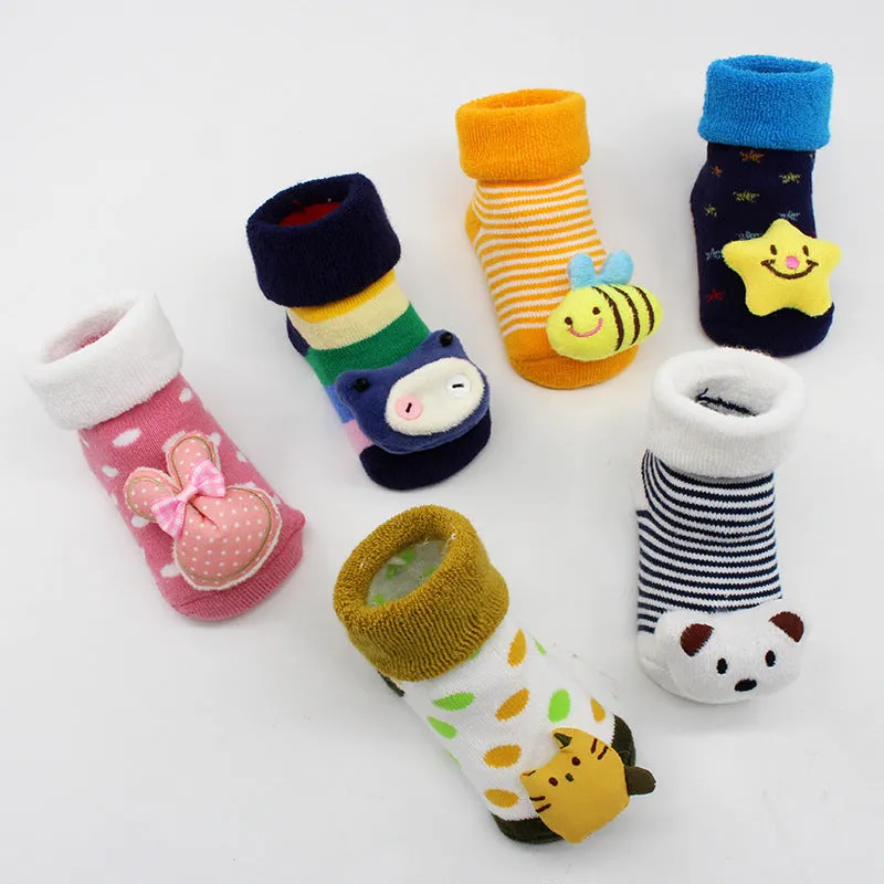 Cute Non-slip animal figurine Baby Socks with Fun Characters - Soft and Comfortable