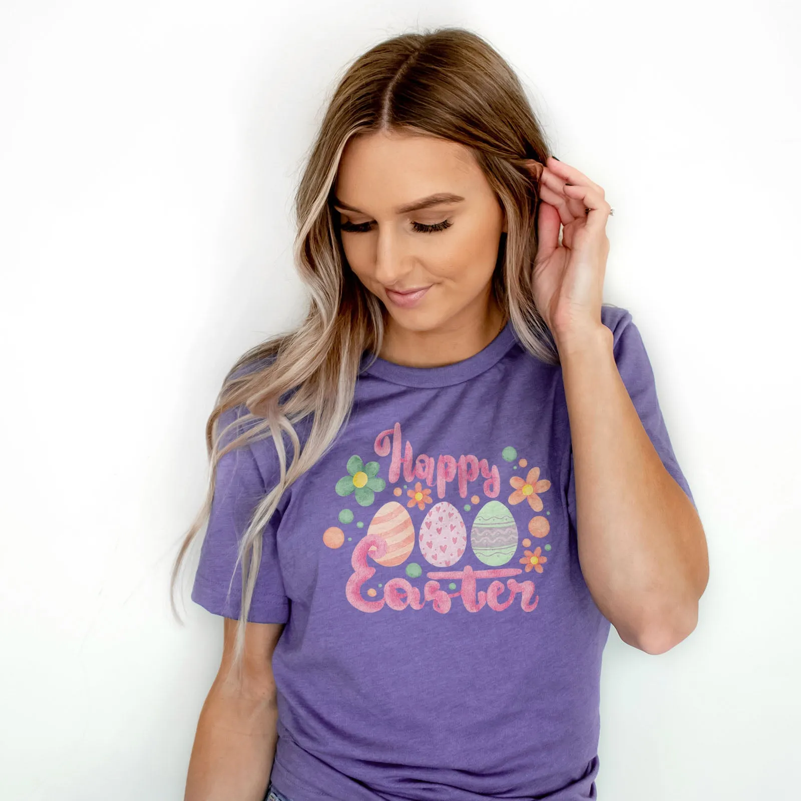 Cute Pink Happy Easter Tee