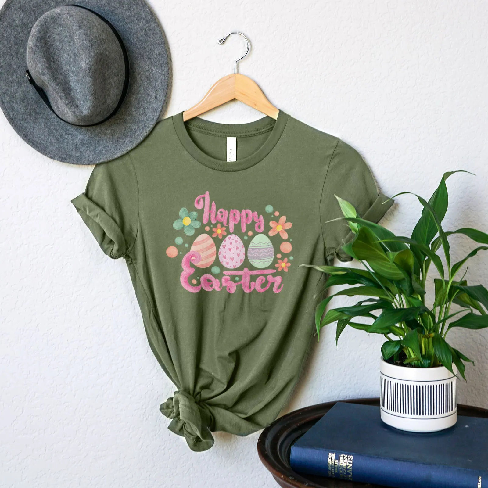 Cute Pink Happy Easter Tee