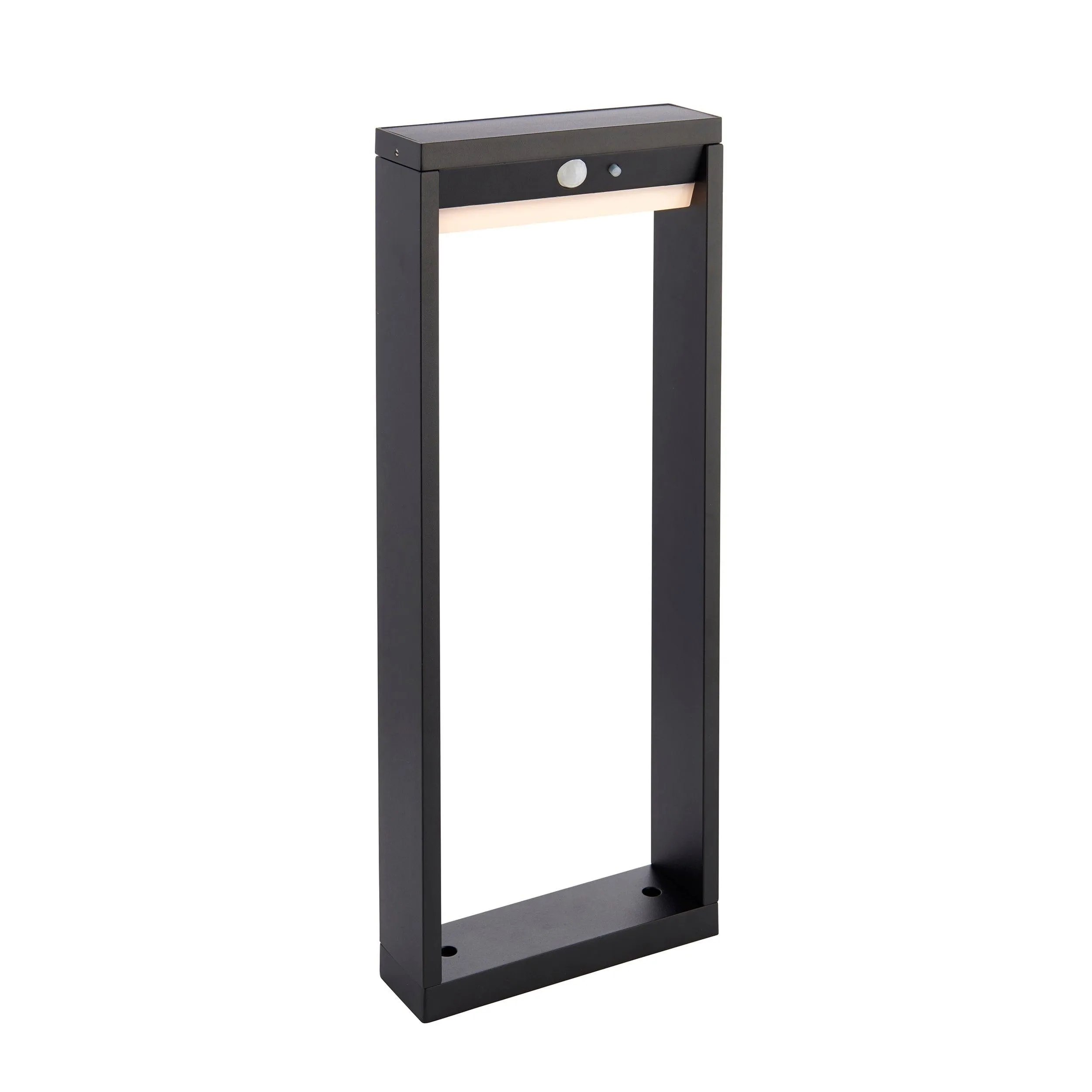 Dannah 1 Light Solar Black Outdoor Lamppost With PIR Sensor