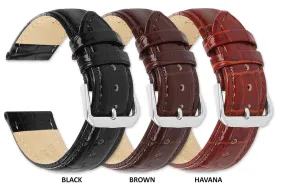 Debeer Crocodile Grain Chrono Short Replacement Watch Band