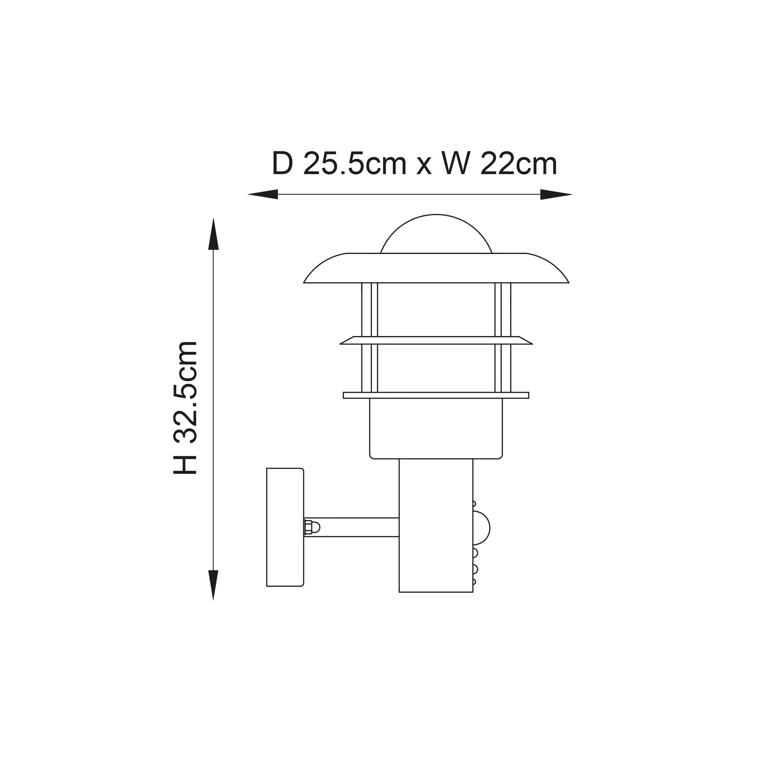 Dexter Stainless Steel Outdoor Wall Light With PIR Sensor