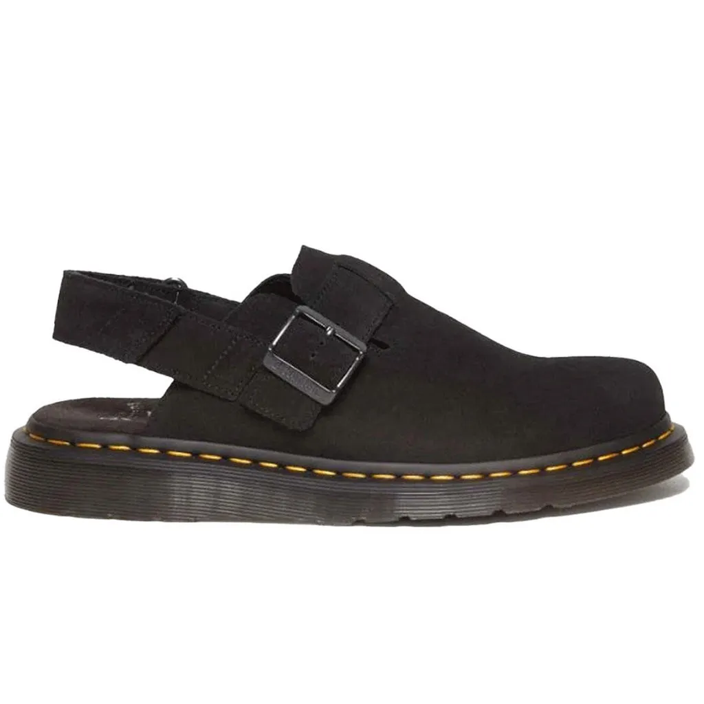 DR MARTENS JORGE II SLING BACK SHOE - BLACK SUEDE