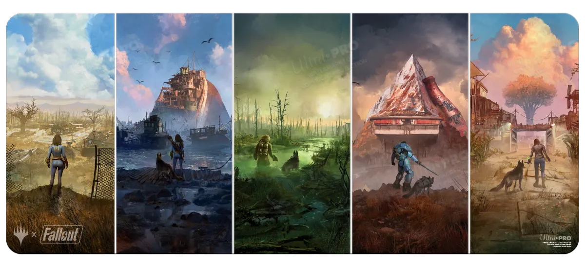 Fallout® Wasteland Basic Lands Medley 6ft Table Playmat for Magic: The Gathering