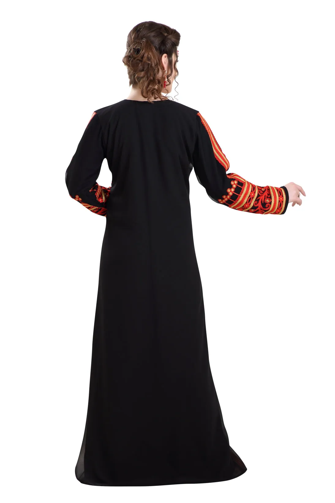Farasha Maxi Dress Embroidered Robe