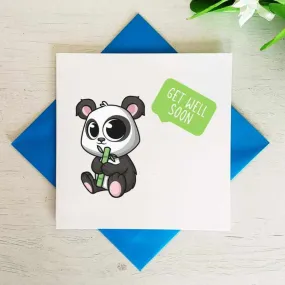 Get Well Soon Panda Greeting Card