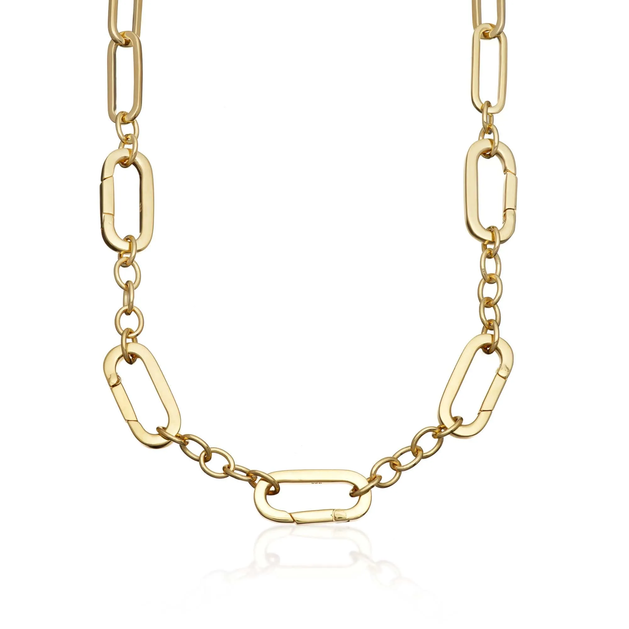Gold Plated Chunky Charm Collector Choker