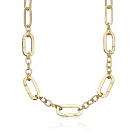 Gold Plated Chunky Charm Collector Choker
