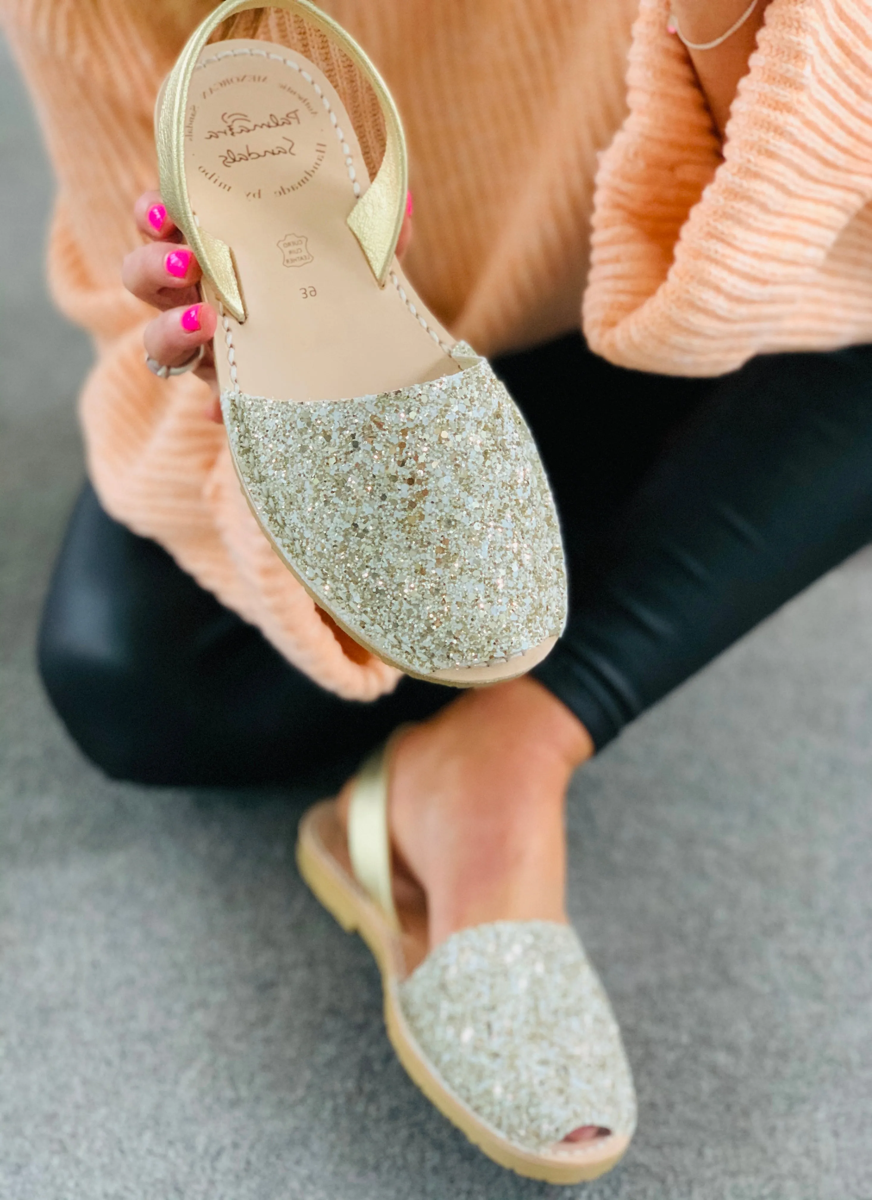 Gold Rush Gold Glitter Avarcas