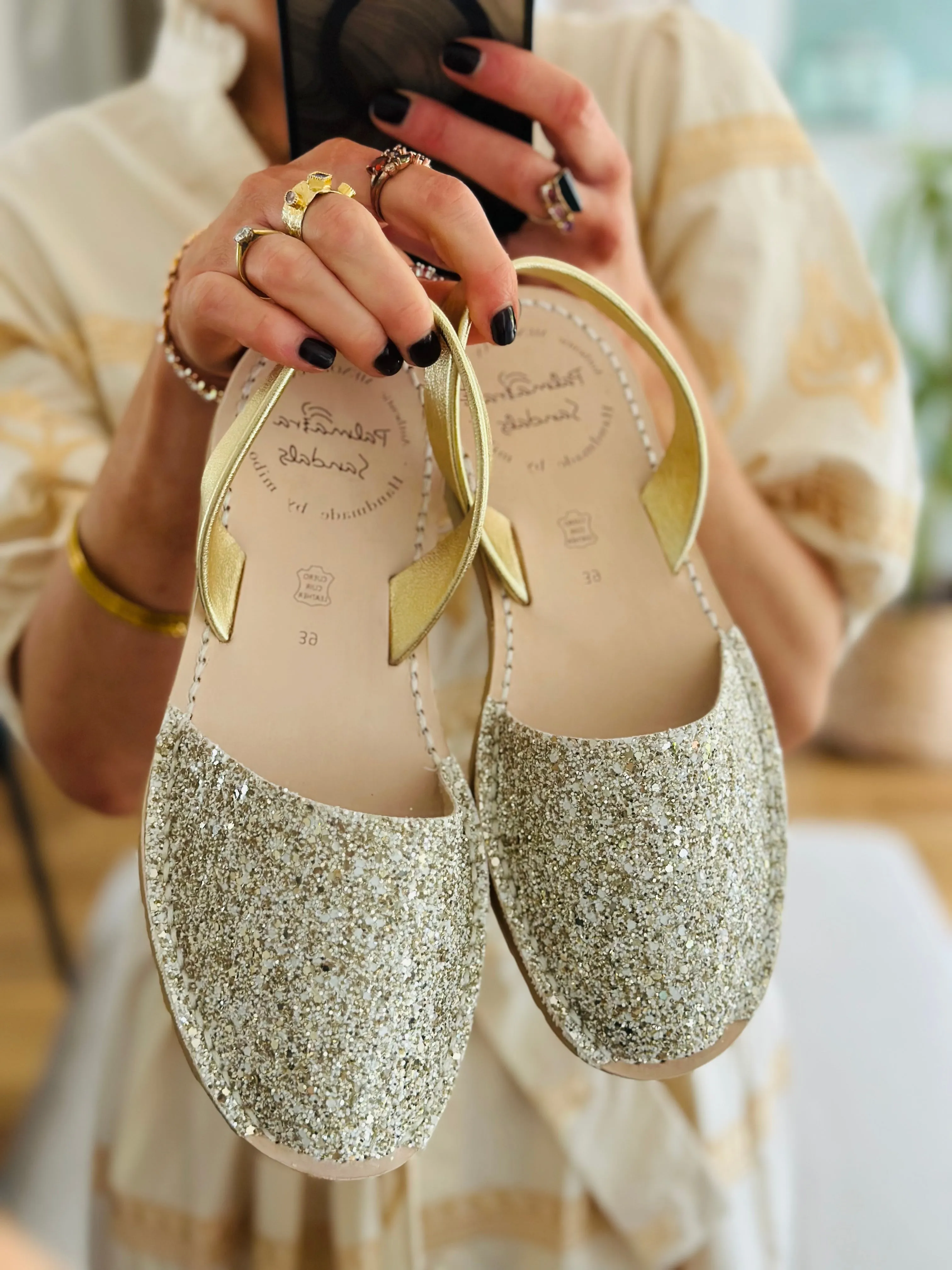 Gold Rush Gold Glitter Avarcas