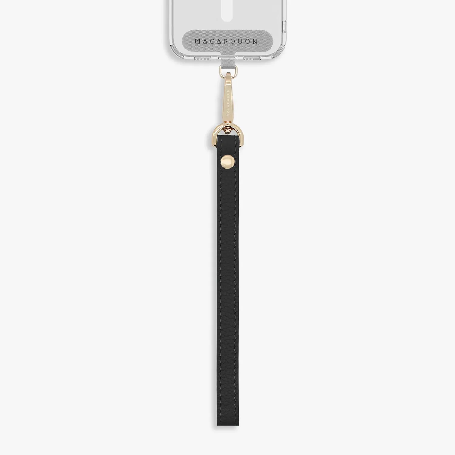iPhone 13 Mini Clear Case with Wrist Leather Strap