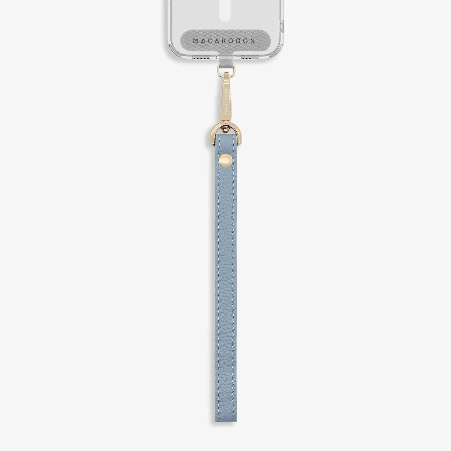 iPhone 13 Mini Clear Case with Wrist Leather Strap