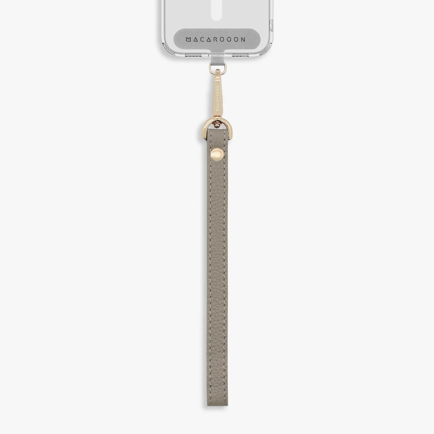 iPhone 13 Mini Clear Case with Wrist Leather Strap