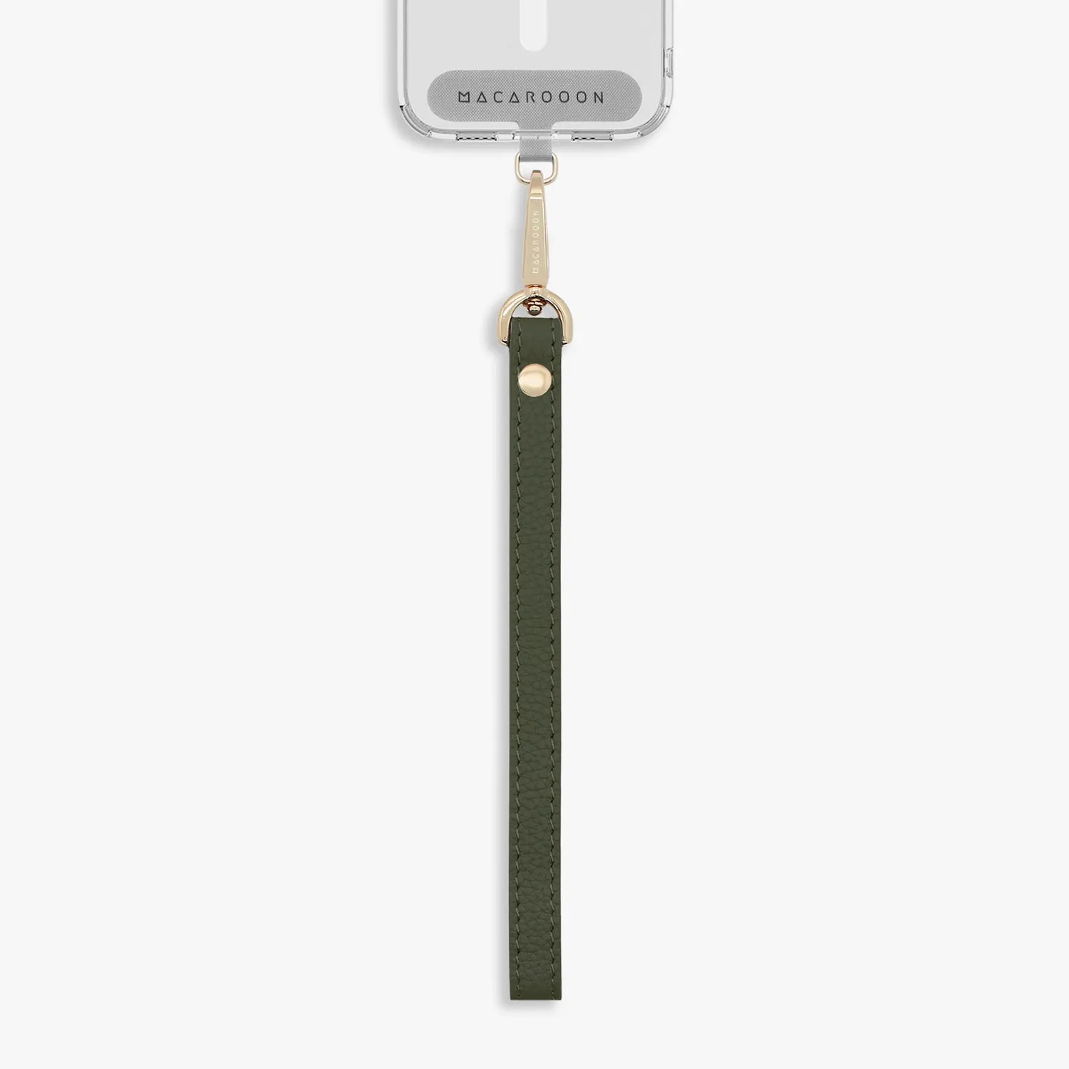 iPhone 13 Mini Clear Case with Wrist Leather Strap
