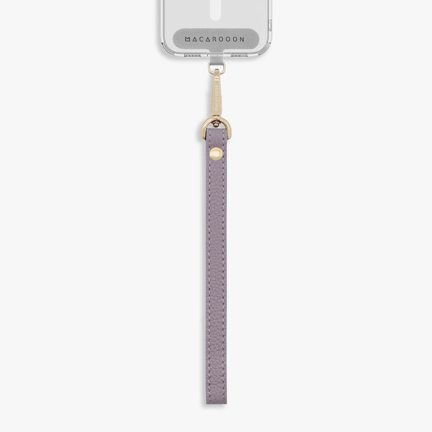 iPhone 13 Mini Clear Case with Wrist Leather Strap
