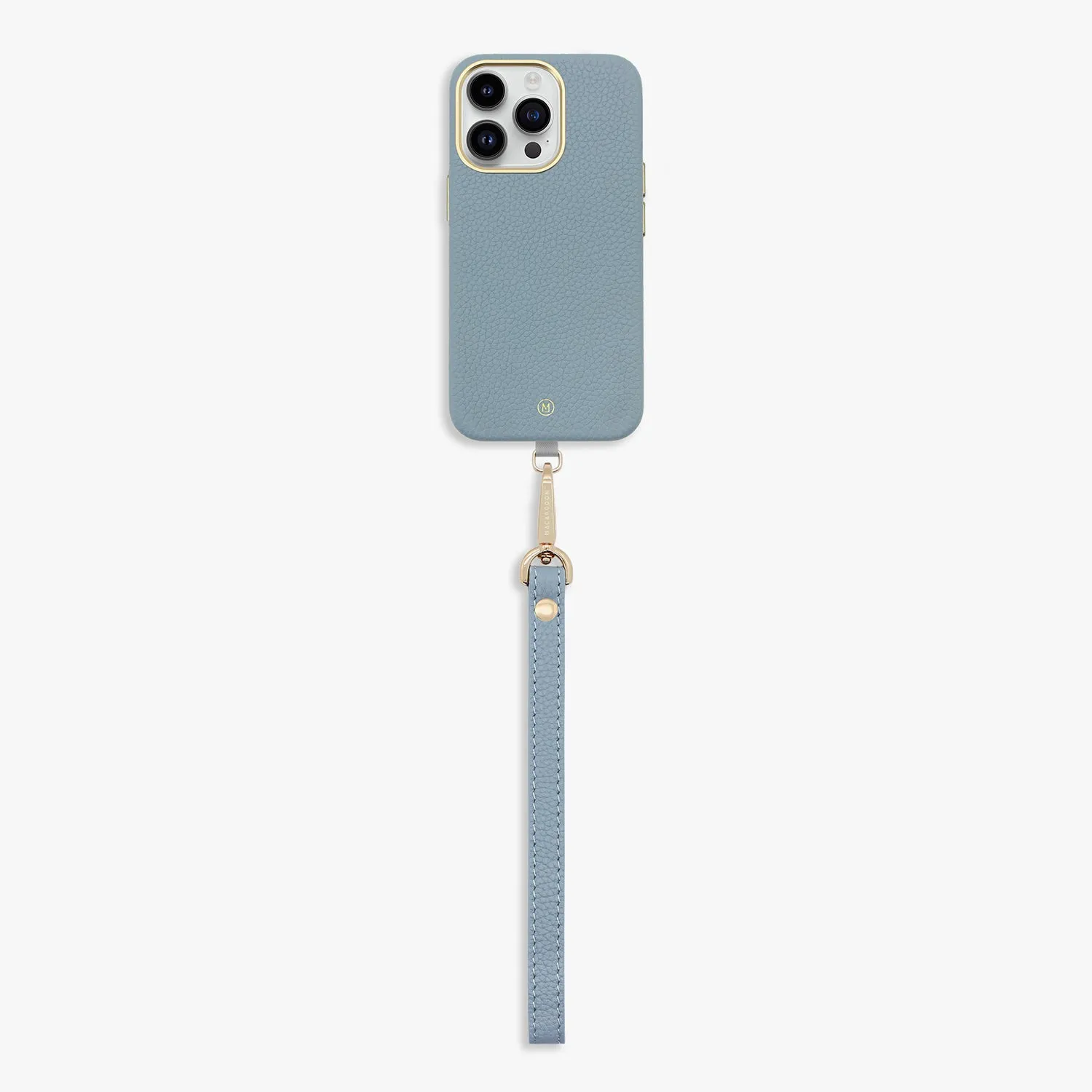 iPhone 16 Leather MagSafe Case with Wrist Leather Strap