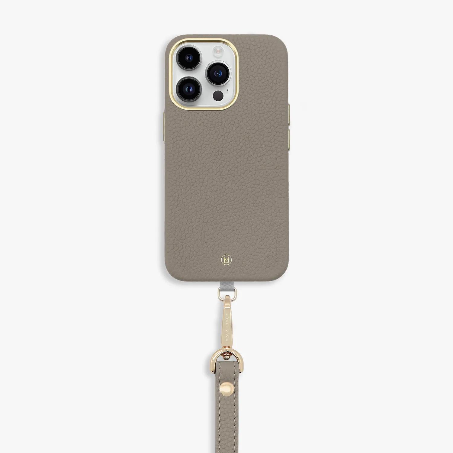 iPhone 16 Leather MagSafe Case with Wrist Leather Strap