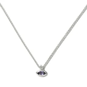 Iris Necklace, Iolite, Silver