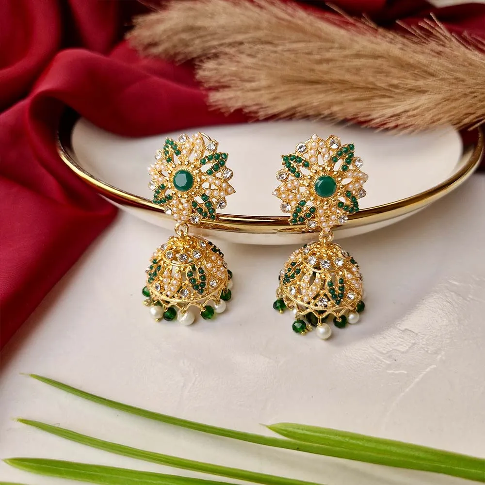Isra Jhumkay (Green)