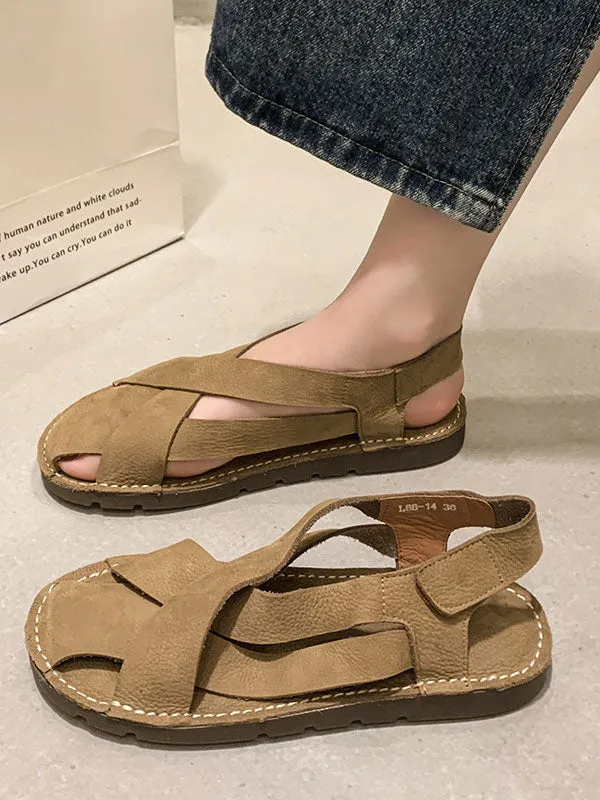 Leather Weaven Flat Sandals