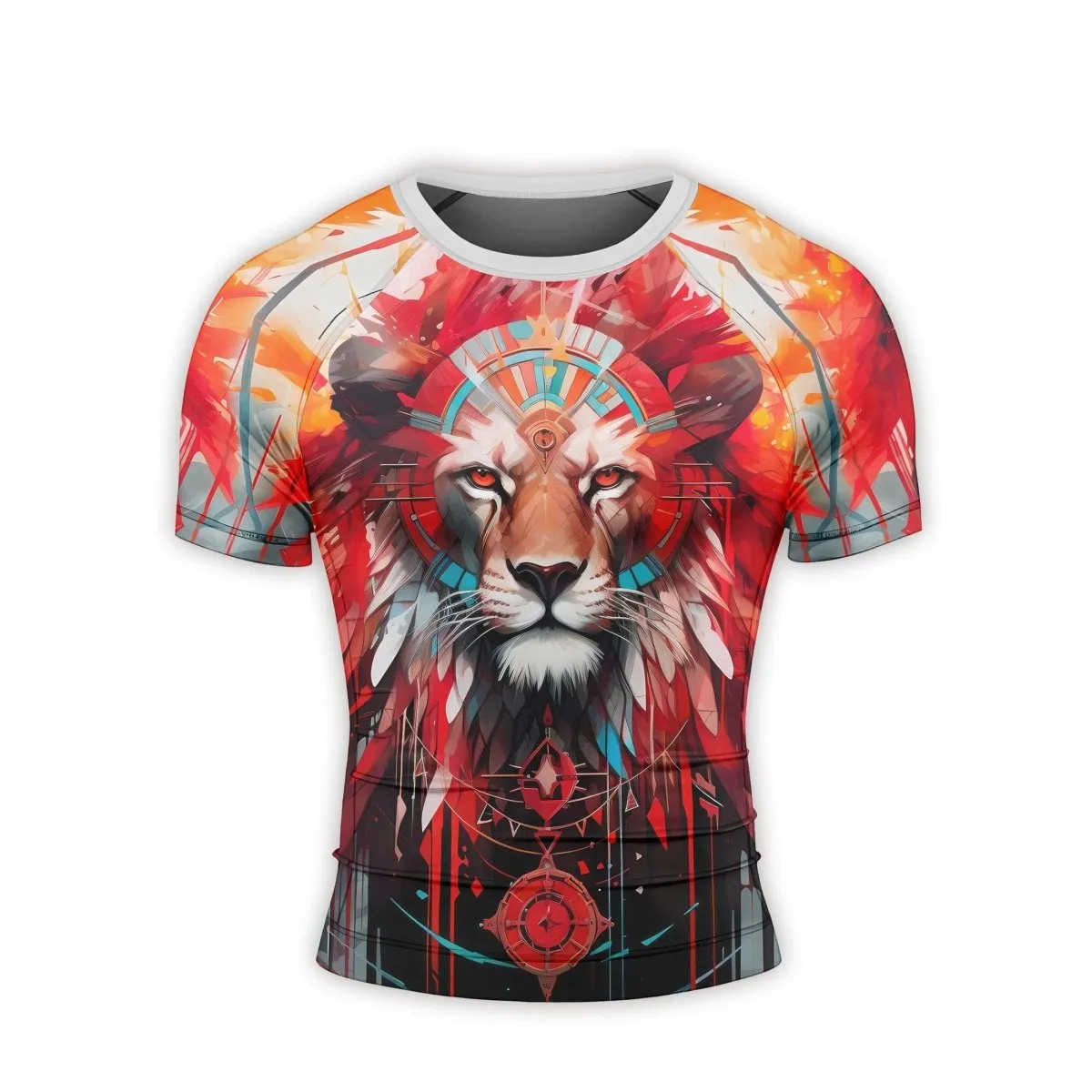 Lion Native Men's Short Sleeve Rash Guard